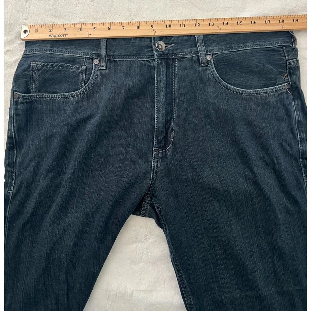 Tommy Bahama Relaxed Mens Jeans 38x27 Dark Wash Blue Stretch Straight Leg Denim
